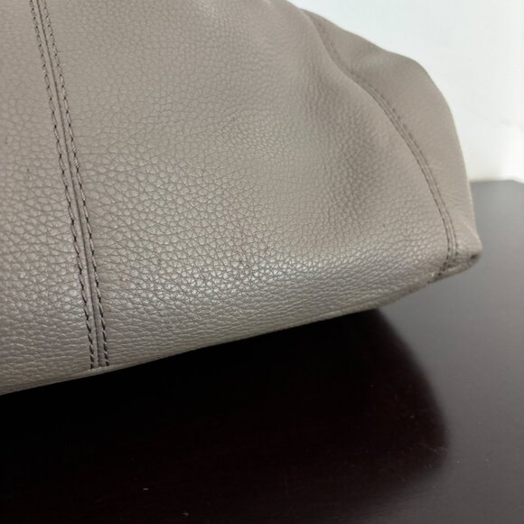 Coach Lexy Gray Pebble Leather Shoulder Bag - Picture 10 of 15